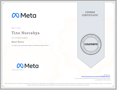 Certificate: React Basics