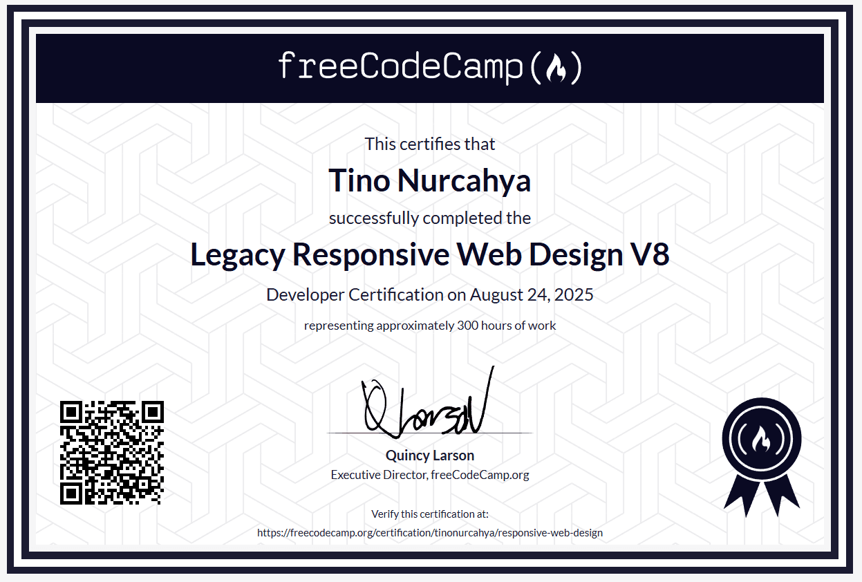 Certificate: Responsive Web Design V8